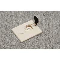 FLBAF101LA Arlington Industries 1-Gang Adjustable Non-Metallic Floor Box for New Floors w/ Flip Lids - Light Almond