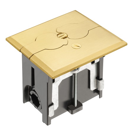 FLBAF101MB Arlington Industries Brass Floor Box – Flip