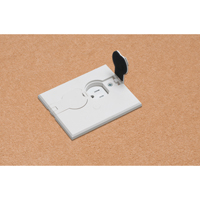 FLBAF101W Arlington Industries 1-Gang Adjustable Non-Metallic Floor Box for New Floors w/ Flip Lids - White