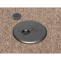 FLBAR101BL Arlington Industries 1-Gang Adjustable Non-Metallic Floor Box for New Floors w/ Round Cover - Black