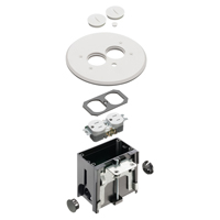 FLBAR101W Arlington Industries 1-Gang Adjustable Non-Metallic Floor Box for New Floors w/ Round Cover - White