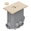 Show product details for FLBC101LA Arlington Industries 1-Gang Non-Metallic Floor Boxes for New Concrete Pours - Light Almond
