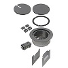 Show product details for FLBC5540BL Arlington Industries Recessed Cover Kits for 5.5 Inch Concrete Floor Box - Black