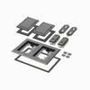Show product details for FLBC8520BL Arlington Industreis Two Gang Plastic Cover Frame Kits