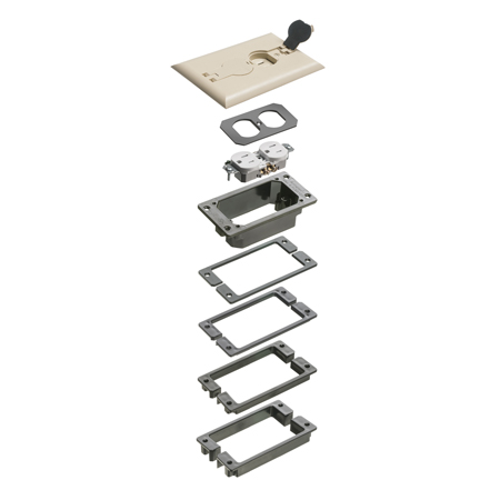 FLBCF101BLTK Arlington Industries Black Flip Lid Concrete Kit