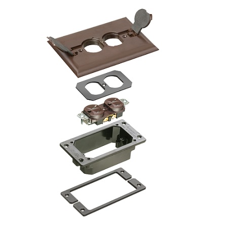 FLBCF101BRTK Arlington Industries Brown Flip Lid Concrete kit