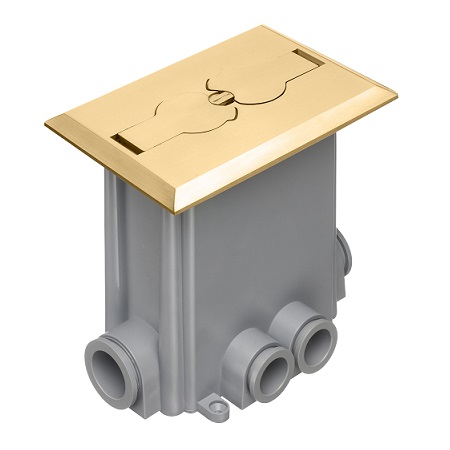 FLBCF101MB Arlington Industries Brass Floor Box Concrete 