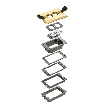 FLBCF101MBTK Arlington Industries Brass Flip Lid Concrete Kit