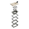 Show product details for FLBCF101WTK Arlington Industries White Flip Lid Concrete Kit