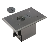 FLBR101BL Arlington Industries 1-Gang Non-Metallic Floor Box for Installed Floors - Black