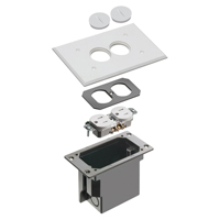FLBR101W Arlington Industries 1-Gang Non-Metallic Floor Box for Installed Floors - White