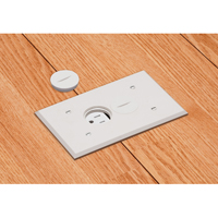 FLBR101W Arlington Industries 1-Gang Non-Metallic Floor Box for Installed Floors - White