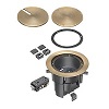Show product details for FLBR5420AB Arlington Industries In Box Floor Box Kit with Recessed Wiring Device - Antique Bronze