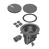 Show product details for FLBR5420BL Arlington Industries In Box Floor Box Kit with Recessed Wiring Device - Black