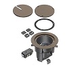Show product details for FLBR5420BR Arlington Industries In Box Floor Box Kit with Recessed Wiring Device - Brown