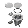 Show product details for FLBR5420NL Arlington Industries In Box Floor Box Kit with Recessed Wiring Device - Nickel