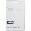 Show product details for FPCRD-SCSAW-0000-100 HID FlexCard Standard Card 125 kHz Clamshell type Proximity Card Standard Programmed Low Frequency 125 kHz - exact coding standard with no gaps or over-runs Custom Artwork on file or new Standard Embossed Side with embossed Indala logo Position 1/Flat Side with slot punch to the right lower left corner - available with Printable Option only White standard color - surface treated with UV protection - may not accept printing No Artwork - 100 Pack