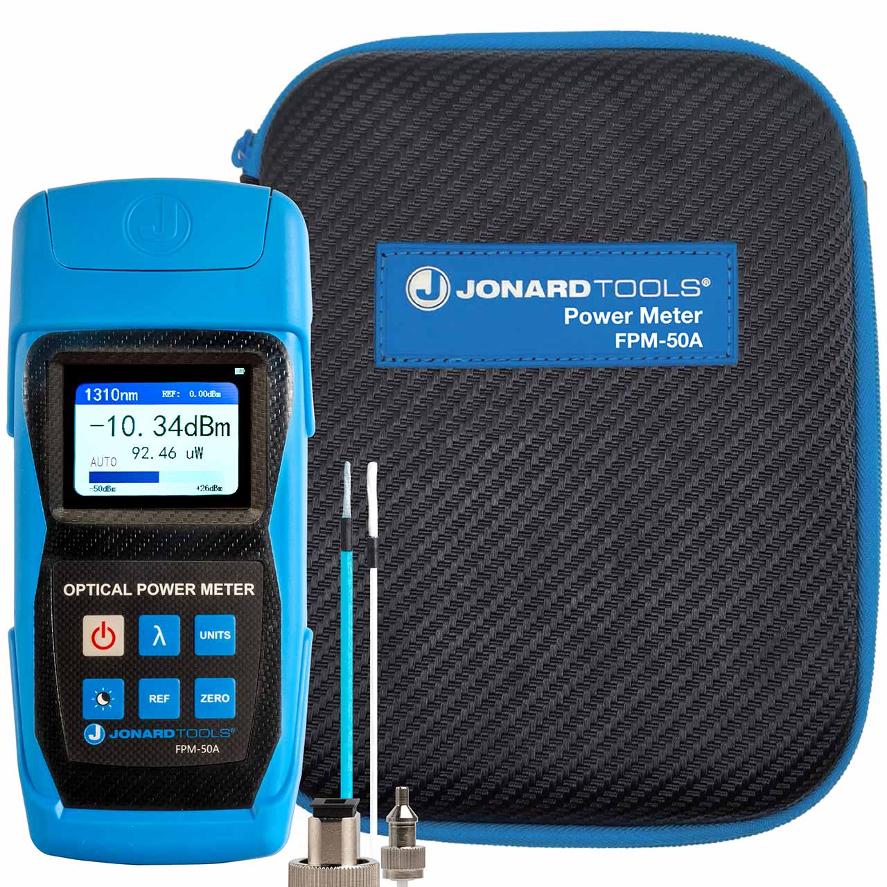 FPM-50A Jonard Tools Fiber Optic Power Meter With VFL-25125 LC Adapter
