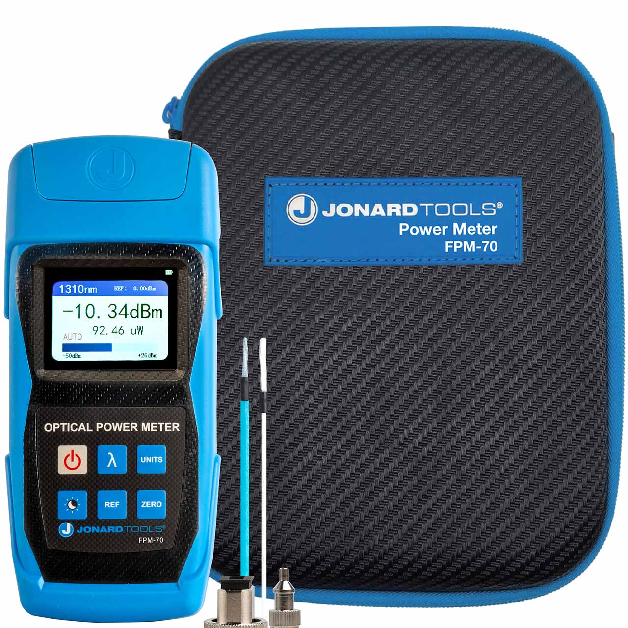 FPM-70 Jonard Tools Fiber Optic Power Meter (-70 to +6 dBm) with FC/SC/LC Adapters