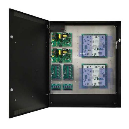 FPO150/250-2C8P2D8PE8A LifeSafety Power AMAG 16 Door 12 Amp 12VDC 20 Amp 12VDC 16 Lock and 16 Auxiliary Class II Distribution Outputs Access Control Power Supply in UL Listed Indoor 30" W x 36" H x 6.5" D Electrical Enclosure