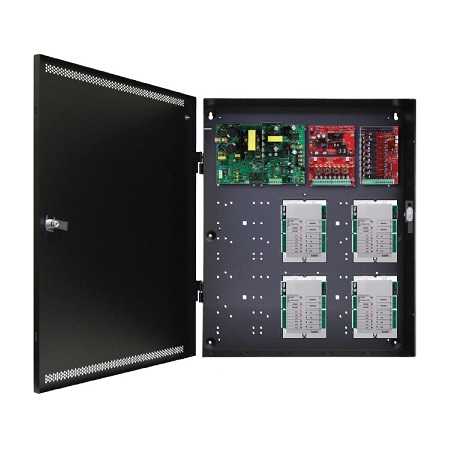 FPO150-B100C8D8E4-4SL1 LifeSafety Power Salto 8 Door 4 Amp 12VDC and 24VDC 8 Lock and 8 Auxiliary Distribution Outputs Access Control Power Supply in UL Listed Indoor 20" W x 24" H x 6.5" D Electrical Enclosure