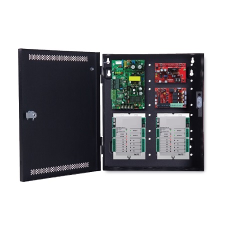 FPO75-B100C4E1-2SL1 LifeSafety Power Salto 4 Door 2 Amp 12VDC and 24VDC 4 Lock Control Access Control Power Supply in UL Listed Indoor 12" W x 14" H x 4.5" D Electrical Enclosure