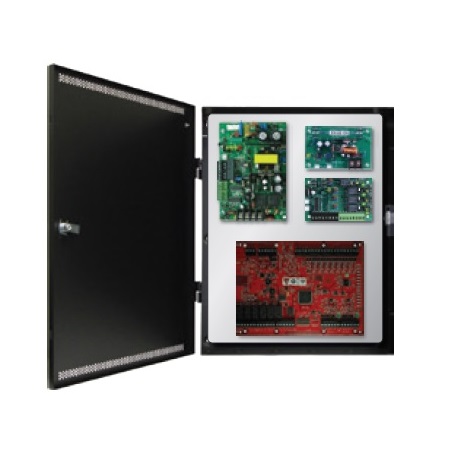 FPO75-B100C4E1M LifeSafety Power Mercury 2 Door 2 Amp 12VDC and 24VDC 4 Lock Control Access Control Power Supply in UL Listed Indoor 12" W x 14" H x 4.5" D Electrical Enclosure