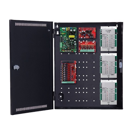 FPO75-B100C8D8E2-3SL1 LifeSafety Power Salto 6 Door 2 Amp 12VDC and 24VDC 8 Lock and 8 Auxiliary Distribution Outputs Access Control Power Supply in UL Listed Indoor 16" W x 20" H x 4.5" D Electrical Enclosure