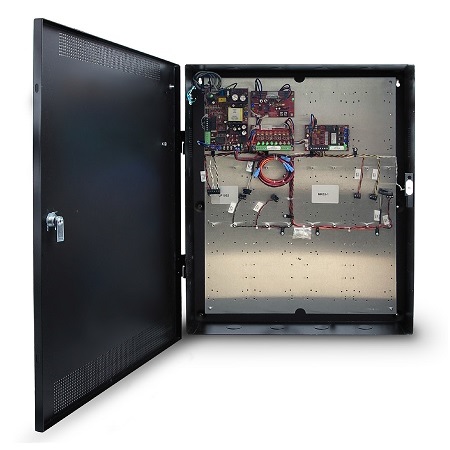 FPO75-C4D8PE4M/T4-B LifeSafety Power ProWire Mercury 4 Door 6 Amp 12VDC 4 Lock and 8 Auxiliary Distribution Outputs Access Control Power Supply in UL Listed Indoor 20" W x 24" H x 6.5" D Electrical Enclosure