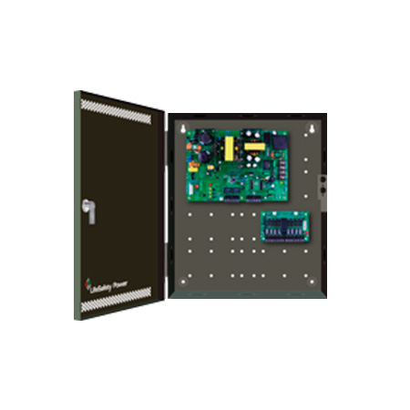 FPO75-E1M LifeSafety Power Mercury 2 Door 6 Amp 12VDC Access Control Power Supply in UL Listed Indoor 12" W x 14" H x 4.5" D Electrical Enclosure