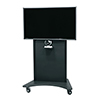 Show product details for FVS-800SC-BK Middle Atlantic FlexView Single Display Cart with 4" Casters Vesa 800 Mounting Pattern - Black