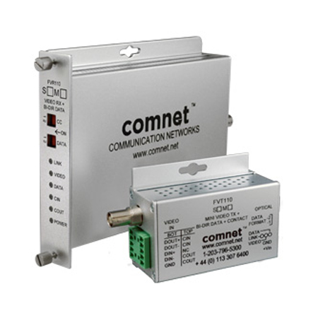 FVR110M1 Comnet Digitally Encoded Video Receiver/Data Transceiver MM 1 Fiber