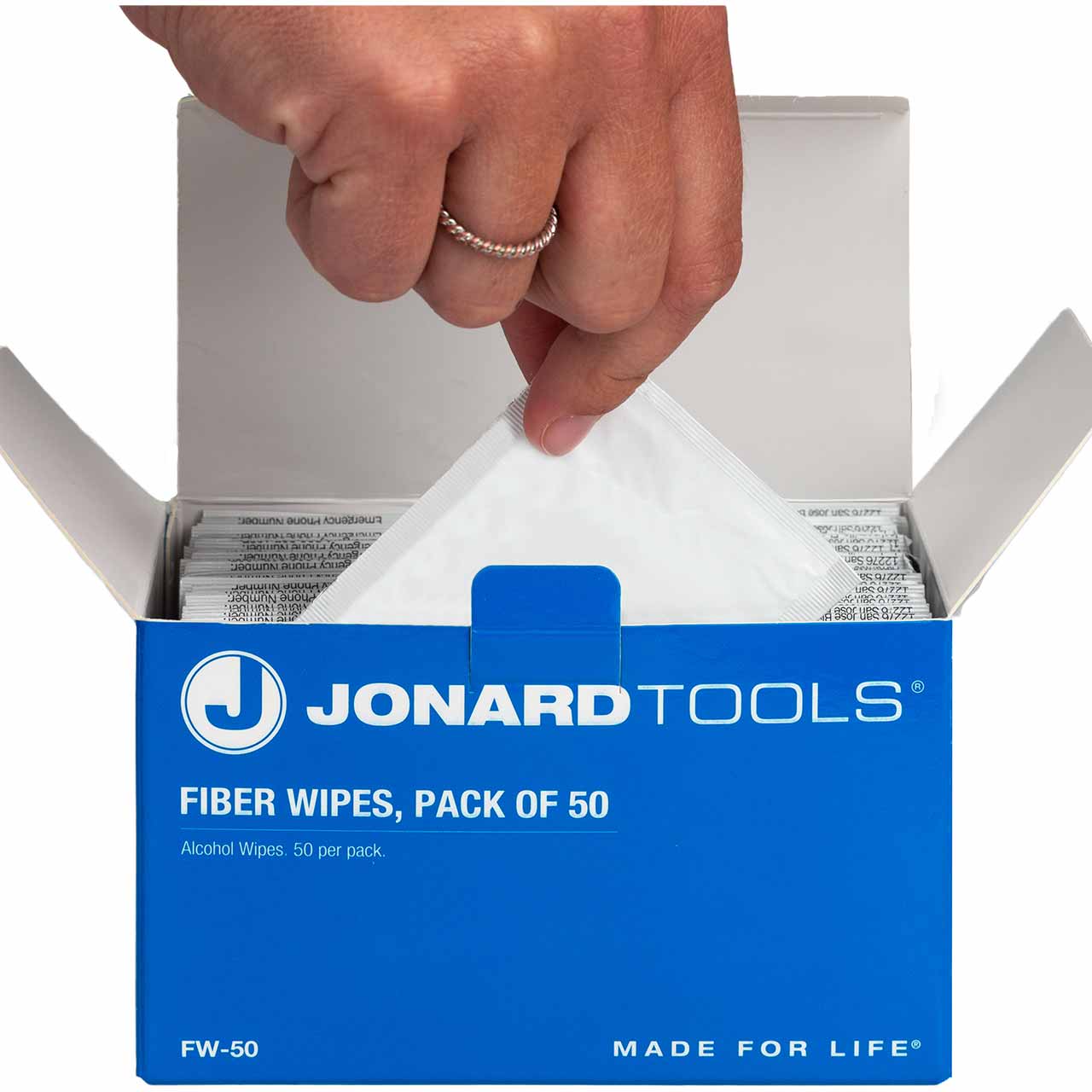 FW-50 Jonard Tools Fiber Wipes (Pkg. 50)
