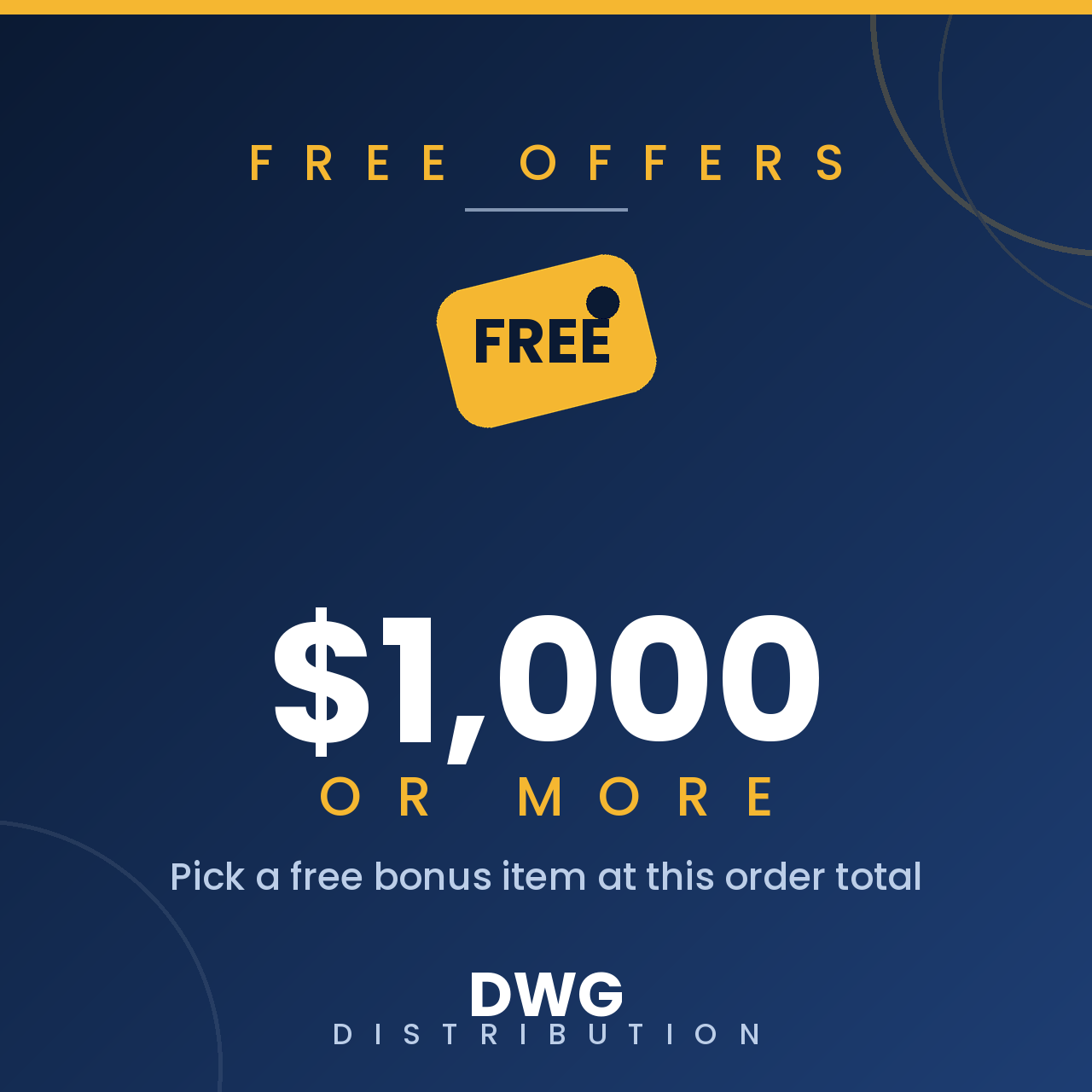 $1,000 OR MORE - Free Offers