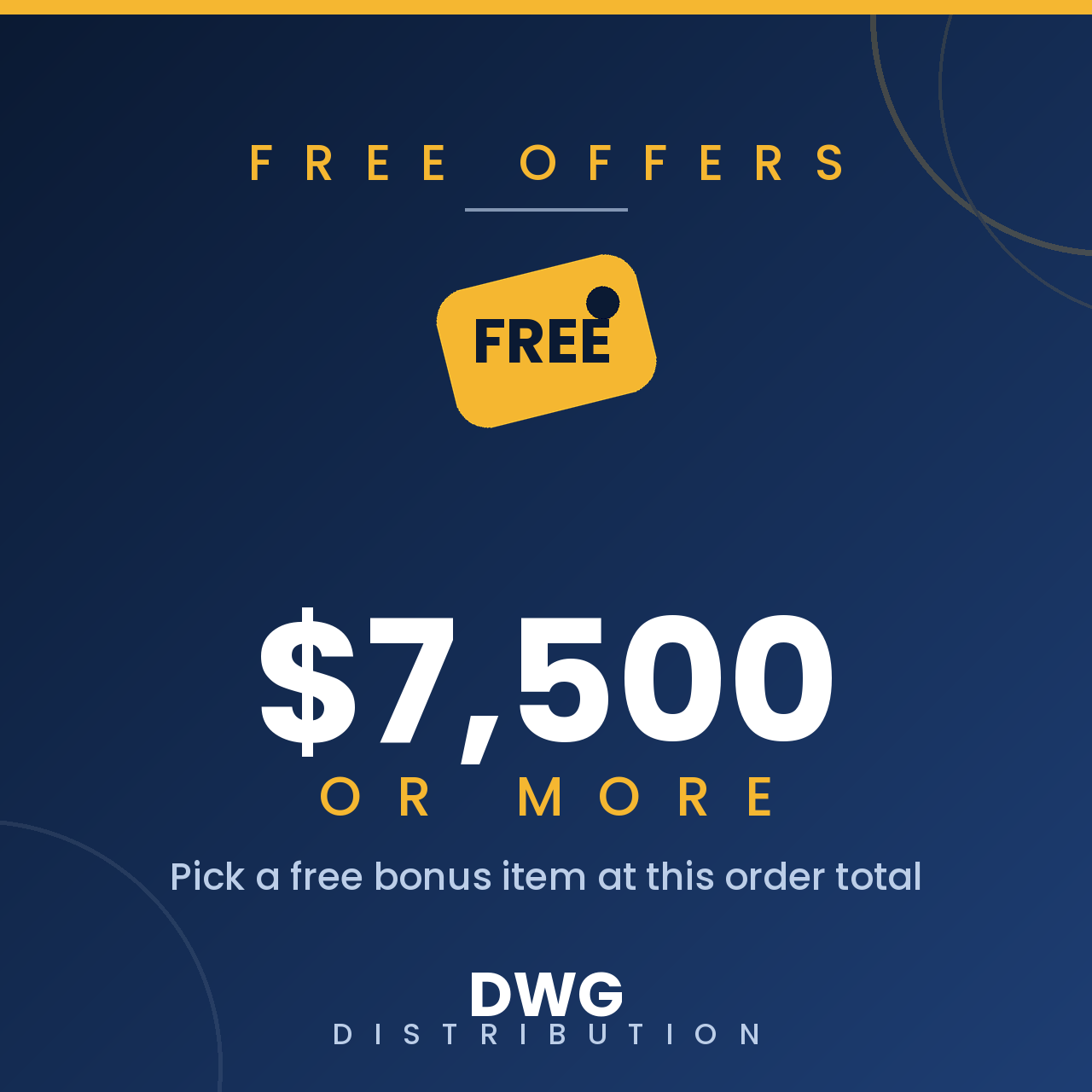 $7,500 OR MORE - Free Offers