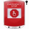 Show product details for G3A022ES-EN STI G3 Multipurpose Push Button No Camera Red Shield Key-To-Reset Emergency Stop - English