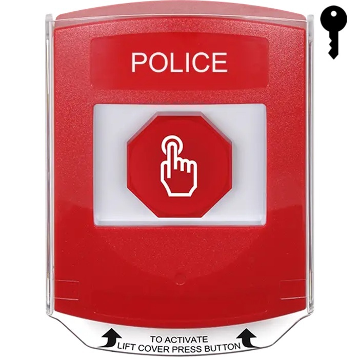 G3A022PL-EN STI G3 Multipurpose Push Button No Camera Red Shield Key-To-Reset Police - English