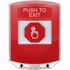 Show product details for G3A025PX-EN STI G3 Multipurpose Push Button No Camera Red Shield Momentary Push To Exit- English