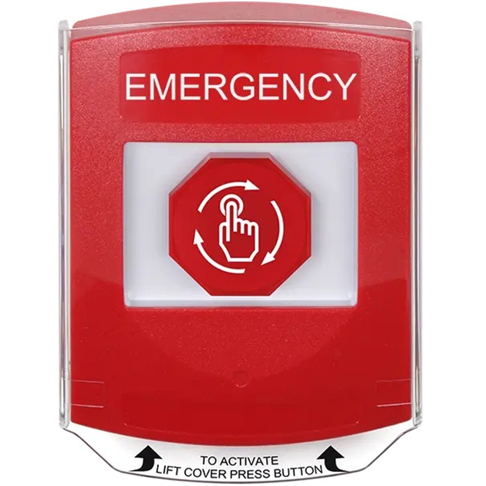 G3A029EM-EN STI G3 Multipurpose Push Button No Camera Red Shield Turn-To-Reset Emergency - English