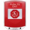 Show product details for G3A029PX-EN STI G3 Multipurpose Push Button No Camera Red Shield Turn-To-Reset Push To Exit- English