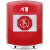 Show product details for G3A029RM-EN STI G3 Multipurpose Push Button No Camera Red Shield Turn-To-Reset Running Man Symbol - English