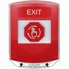 Show product details for G3A029XT-EN STI G3 Multipurpose Push Button No Camera Red Shield Turn-To-Reset Exit - English