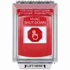 Show product details for G3A035HV-EN STI G3 Multipurpose Push Button No Camera Red 14010 Flush without Sound Momentary HVAC Shut-Down - English