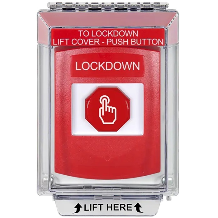 G3A035LD-EN STI G3 Multipurpose Push Button No Camera Red 14010 Flush without Sound Momentary LockDown - English