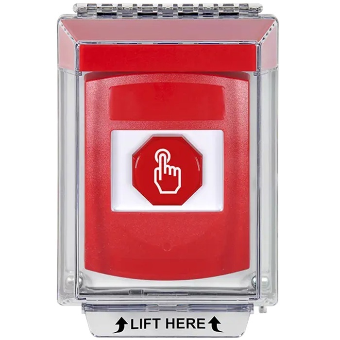G3A035NT-EN STI G3 Multipurpose Push Button No Camera Red 14010 Flush without Sound Momentary No Text - English