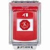 Show product details for G3A039RM-EN STI G3 Multipurpose Push Button No Camera Red 14010 Flush without Sound Turn-To-Reset Running Man Symbol - English