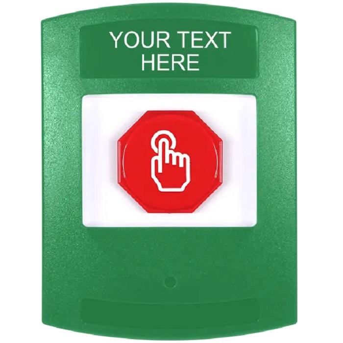 G3A102ZA-EN STI G3 Multipurpose Push Button No Camera Green No Cover Key-To-Reset Custom Text - English