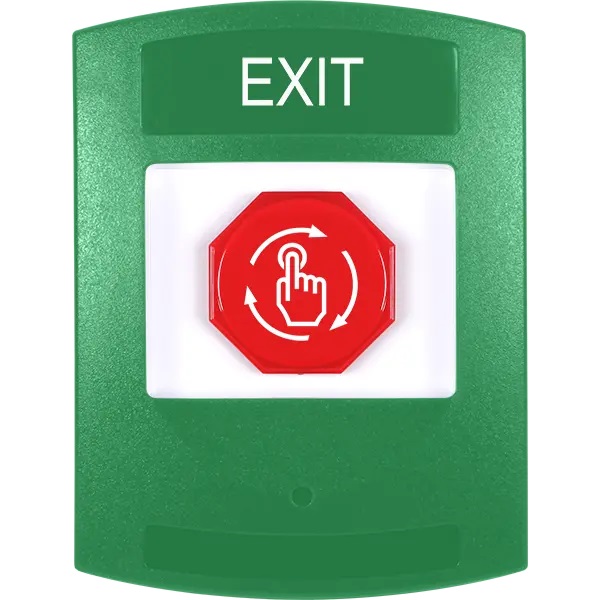 G3A109XT-EN STI G3 Series Multipurpose Push Button, No Camera, Green, No Cover, Turn to Reset, EXIT - English