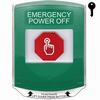 Show product details for G3A122PO-EN STI G3 Multipurpose Push Button No Camera Green Shield Key-To-Reset Emergency Power Off - English