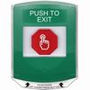 Show product details for G3A125PX-EN STI G3 Multipurpose Push Button No Camera Green Shield Momentary Push To Exit- English